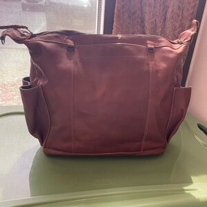 Nena and Co full size Beatriz Convertible Day bag - full leather (cafe)